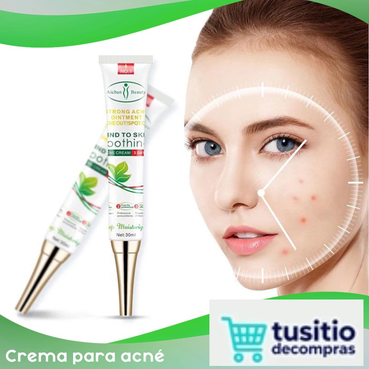 CREMA REPARADORA, HIDRATANTE ANTI ACNE