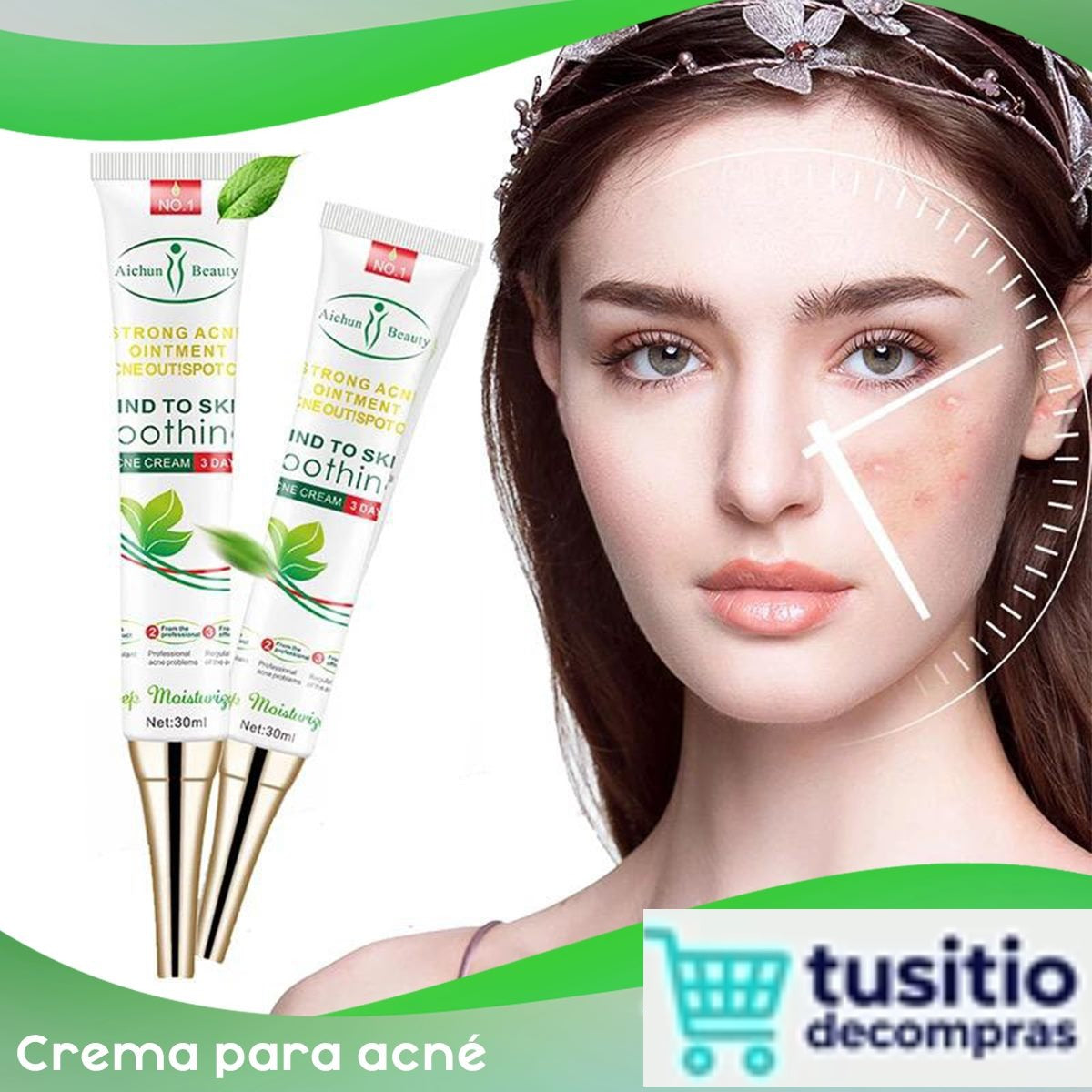 CREMA REPARADORA, HIDRATANTE ANTI ACNE